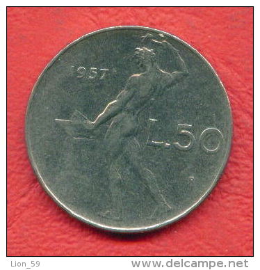 ZC333 /  - 50 LIRE - 1957 -  Italia Italy Italie Italien Italie -  Coins Munzen Monnaies Monete - 50 Lire