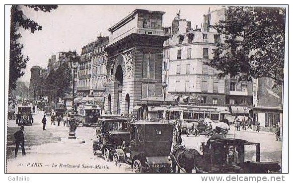 PARIS LE BOULEVARD SAINT MARTIN CPA NO 20 TRES ANIMEE - Paris (03)