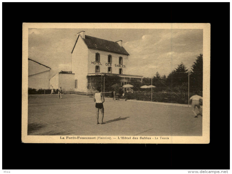 29 - LA FORÊT-FOUESNANT - Terrain De Tennis - Hôtel Des Sables - Tennis - La Forêt-Fouesnant