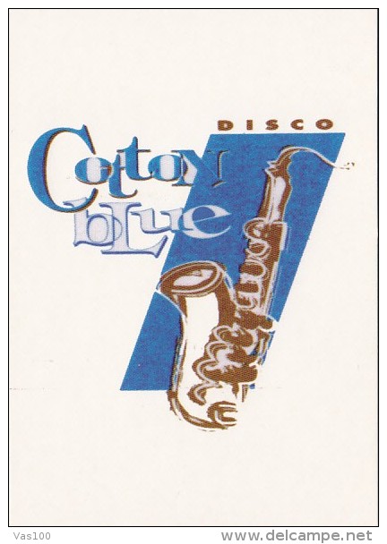 CPA COTTON BLUE DISCO, SAX, ADVERTISING - Other & Unclassified