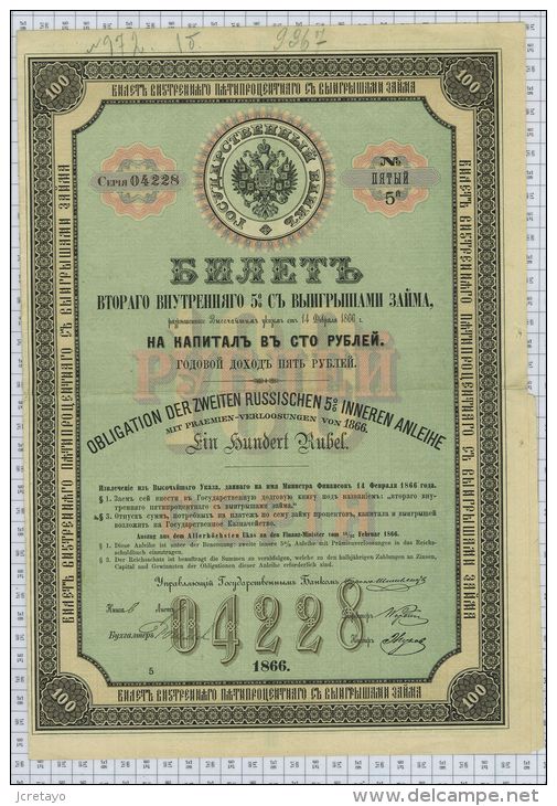 Titre Russe, 1866 - Russia