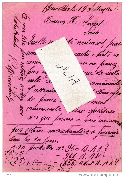 - Carte-Postale-Lettre - Lion Héraldique 50c. - Posté De BRUXELLES à PARIS En 1936 - Scan Verso - - Posta Rurale