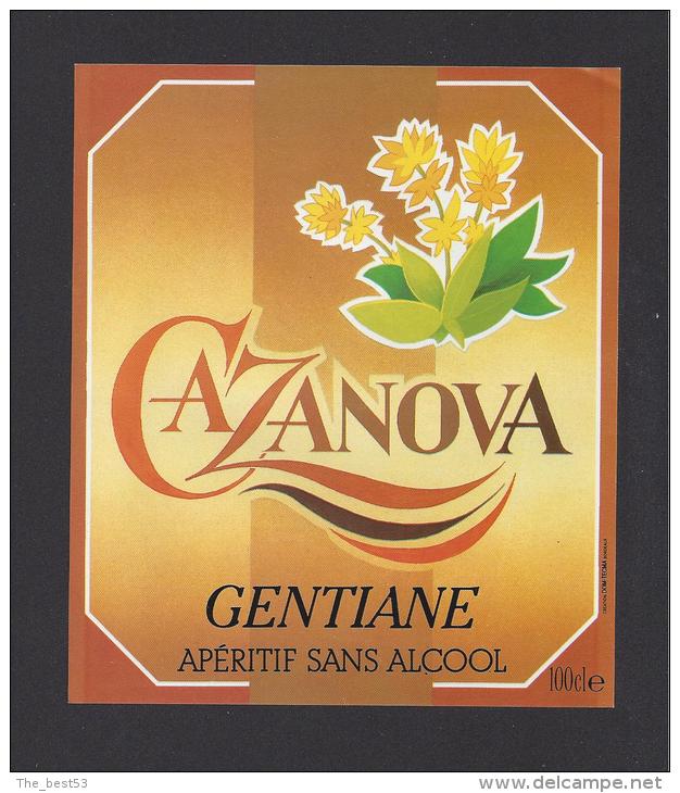 Etiquette De Gentiane  Sans Alcool  -  Cazanova - Autres & Non Classés