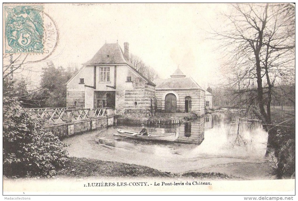 Conty (80. Somme) Pont-levis Du Château De Luzières-les-Conty - Conty