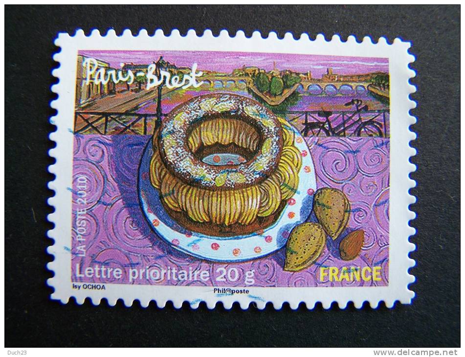 OBLITERE FRANCE ANNEE 2010 N° 442 PARIS BREST SERIE SAVEURS DE NOS REGIONS AUTOCOLLANT ADHESIF - Oblitérés