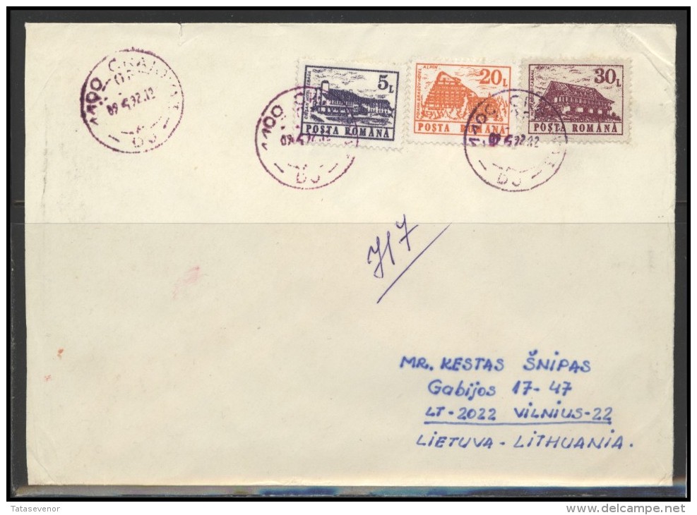 ROMANIA Postal History Brief Envelope RO 004 Architecture - Lettres & Documents