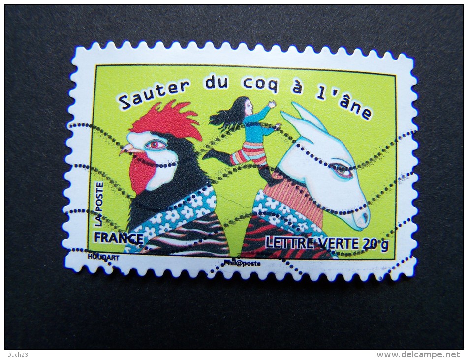 FRANCE OBLITERE 2013 N° 796 SAUTER DU COQ A L´ANE SERIE CARNET SOURIRES - Oblitérés