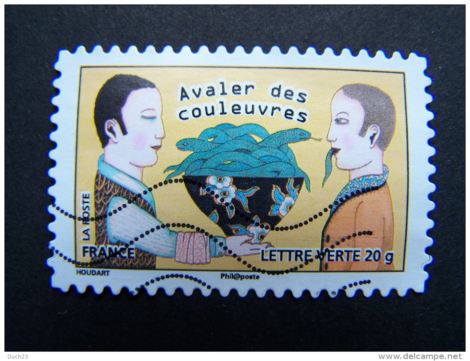 FRANCE OBLITERE 2013 N° 749 AVALER DES COULEUVRES SERIE CARNET SOURIRES SAUTER DU COQ A L´ANE - Oblitérés