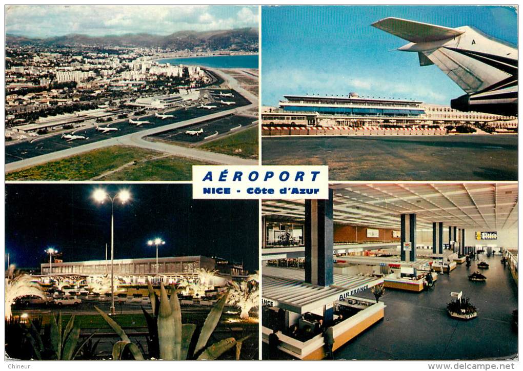 AEROPORT NICE  CARTE MULTIVUES - Transport Aérien - Aéroport
