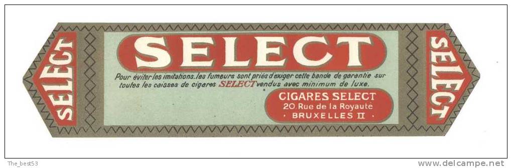 Etiquette Boite à Cigares Sélect    6 X 24 Cm - Labels