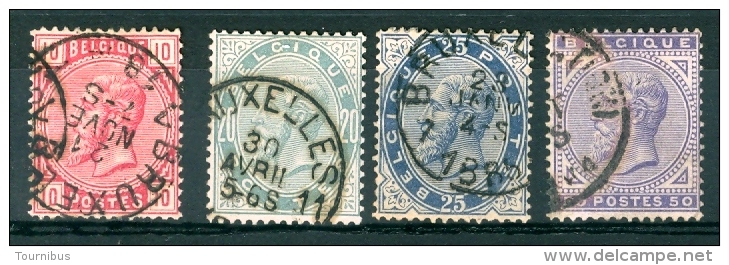 N° 38-41 Obl - 1883 - 1883 Leopold II