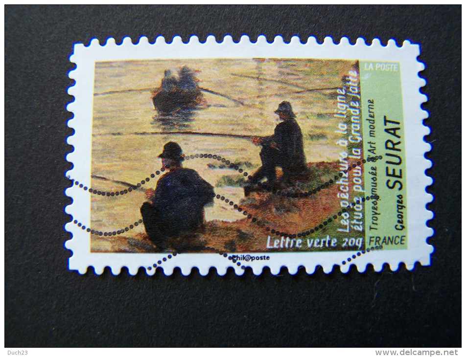 FRANCE OBLITERE 2013 N° 833 SEURAT SERIE DU CARNET AVANT ET APRES L´IMPRESSIONNISME THEME EAU AUTOCOLLANT ADHESIF - Oblitérés