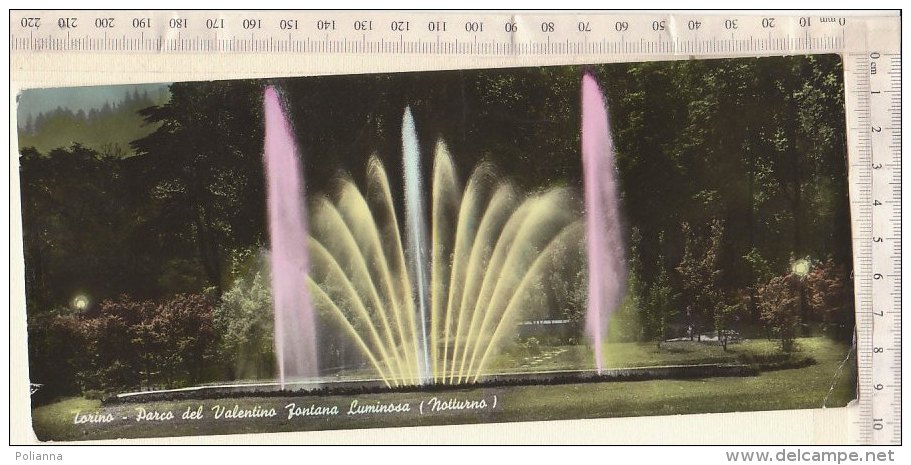 B1192 - FOTOSCOPE - TORINO - PARCO DEL VALENTINO - FONTANA LUMINOSA  VG 1956 - Parks & Gärten