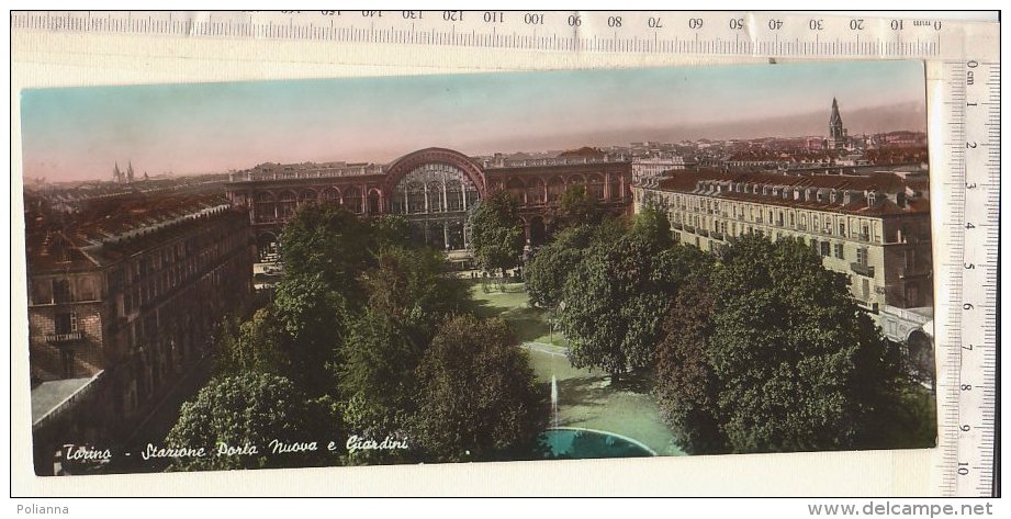 B1194 - FOTOSCOPE - TORINO - STAZIONE PORTA NUOVA E GIARDINI - Acquerellata  No VG - Stazione Porta Nuova