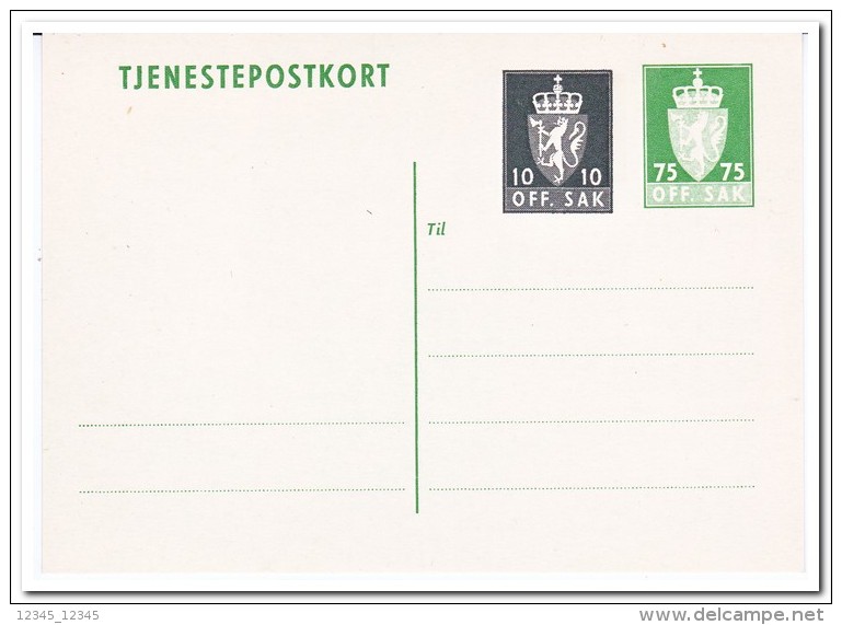 Noorwegen, Postcard Unused - Postwaardestukken