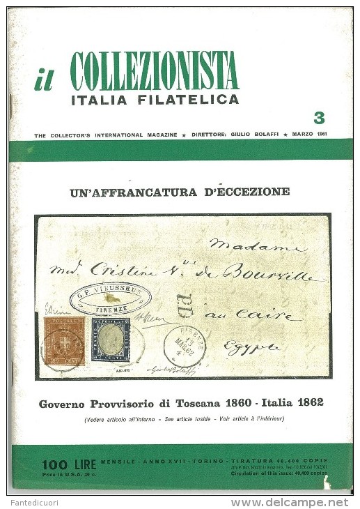 Rivista Il Collezionista, Bolaffi Editore N. 3 Anno 1961 - Italiane (dal 1941)