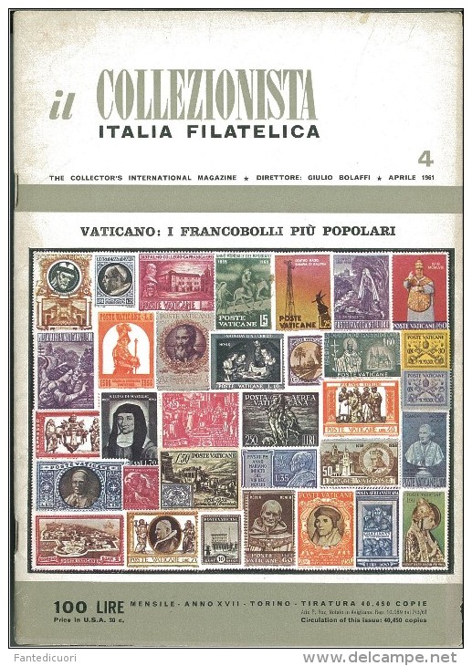 Rivista Il Collezionista, Bolaffi Editore N. 4 Anno 1961 - Italien (àpd. 1941)