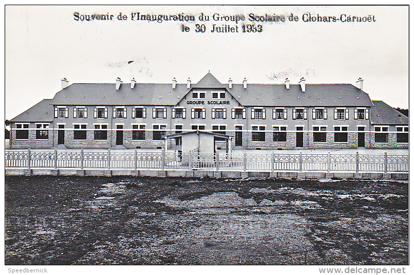 23734 CLOHARS-CARNOËT Souvenir Inauguration Groupe Scolaire 30 Juillet 1933 -Photo Gallo Quimperlé - Clohars-Carnoët