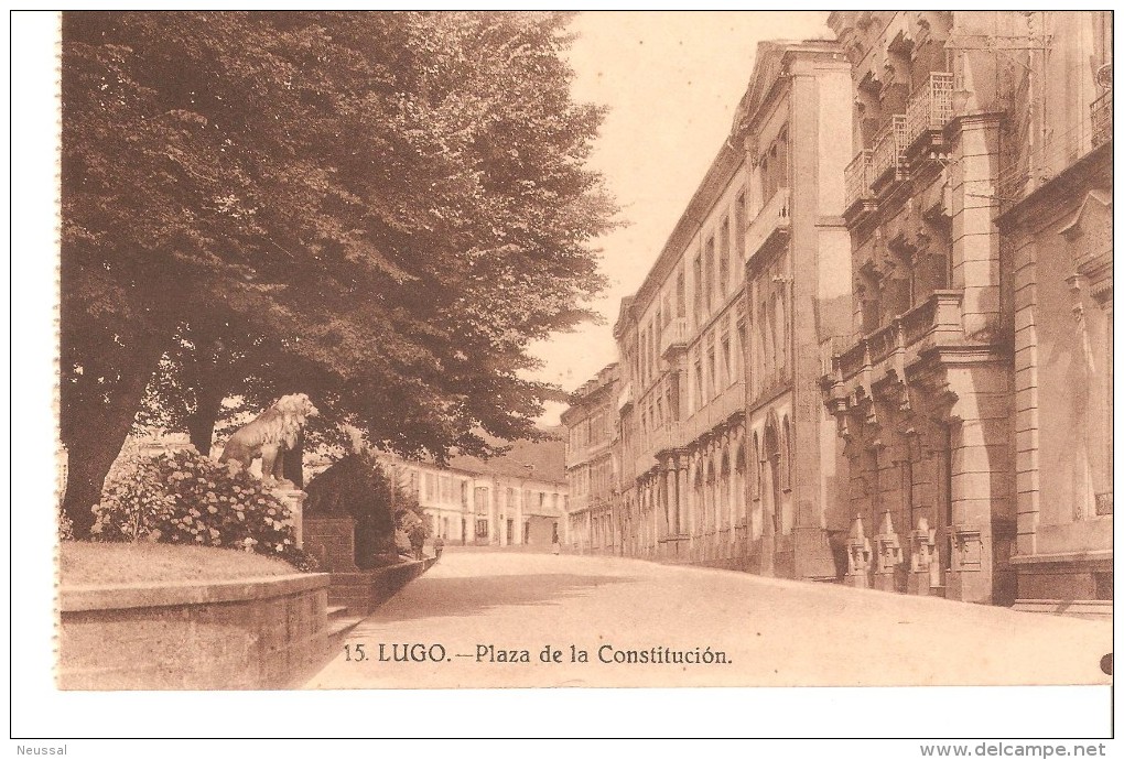 Tarjeta Postal  De Lugo, Plaza De La Constitucion. - Lugo