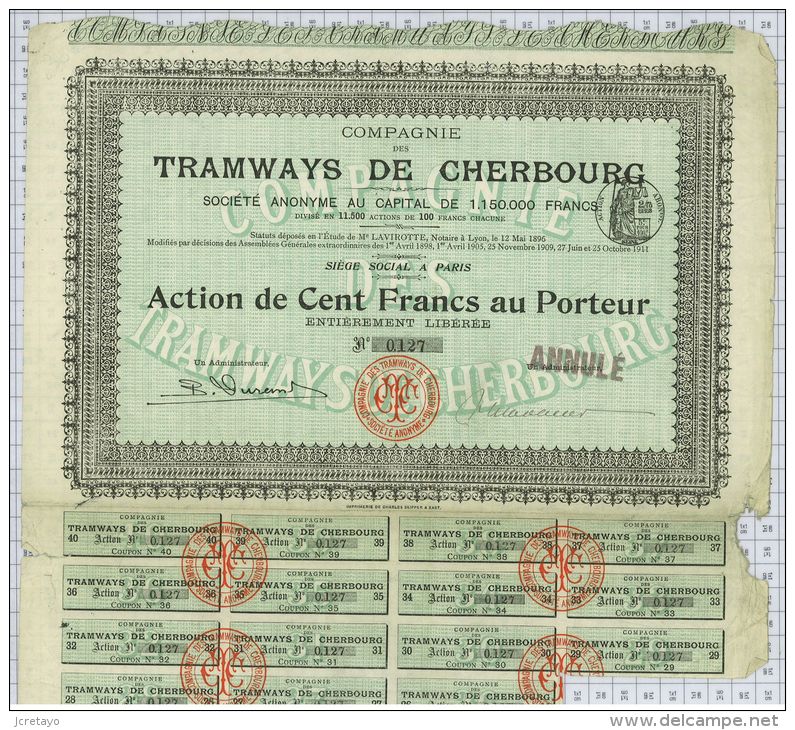 Tramways De Cherbourg - Chemin De Fer & Tramway