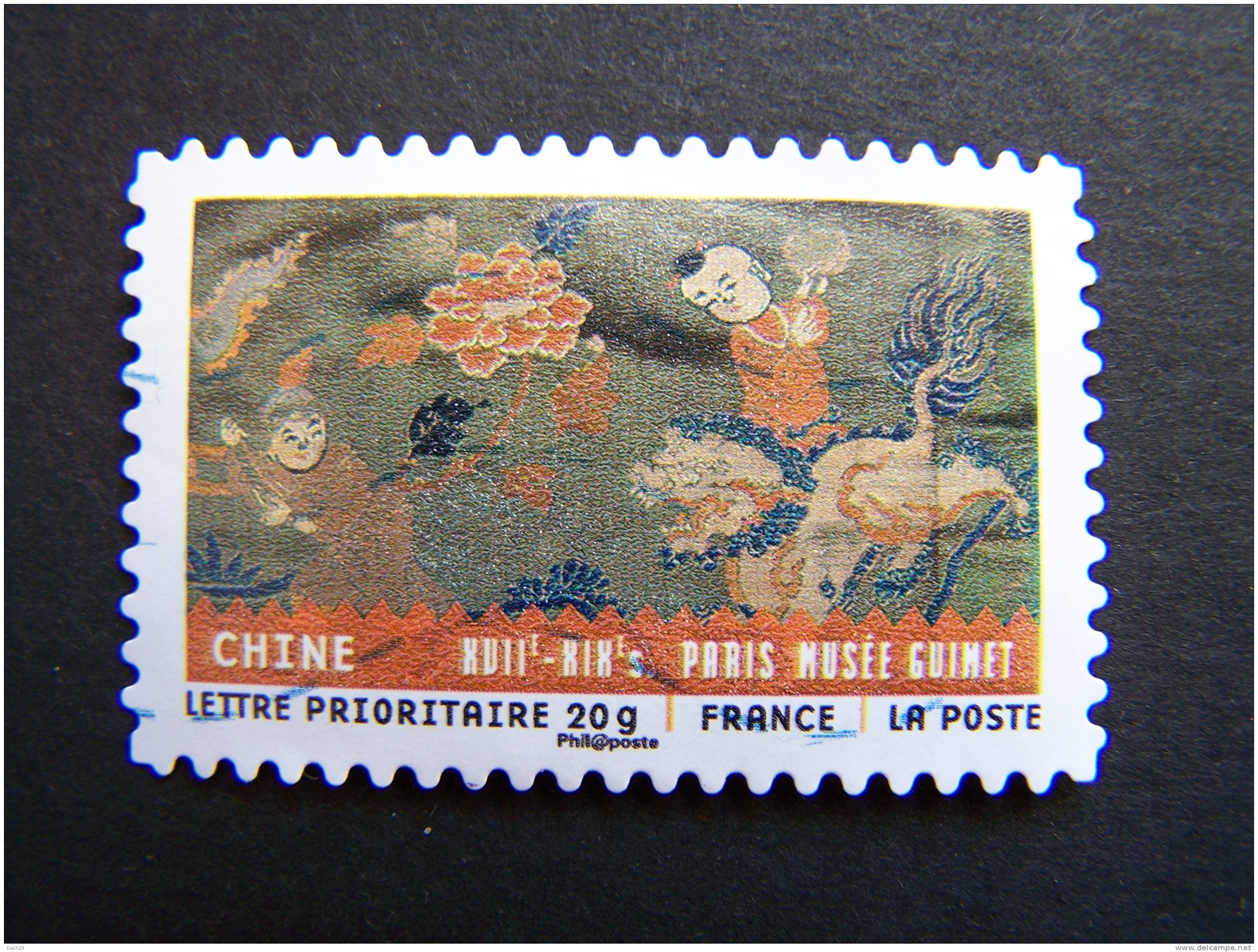 OBLITERE FRANCE ANNEE 2011 N° 519 SERIE TISSUS DU MONDE CHINE AUTOCOLLANT ADHESIF - Oblitérés