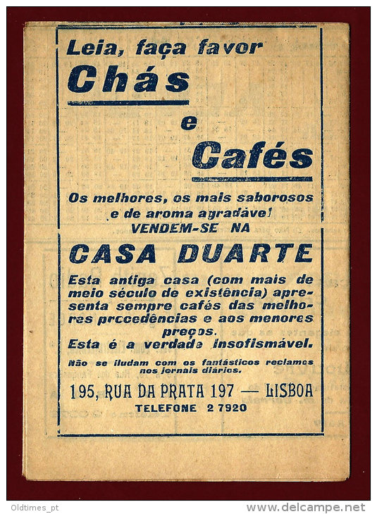 PORTUGAL - HORARIO DOS COMBOIOS DA LINHA DE CASCAIS  - VARIAS PUBLICIDADES - 1936 OLD TIMETABLE - Europe