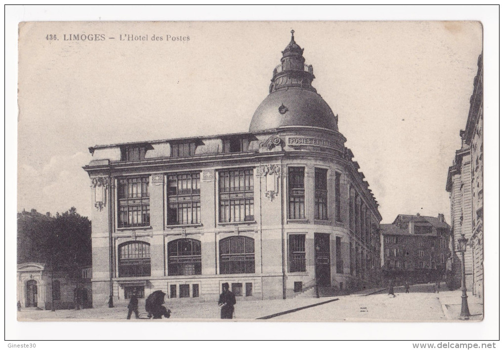 CPA 87 - LIMOGES - HOTEL DES POSTES (animée) - HAUTE VIENNE - Limoges