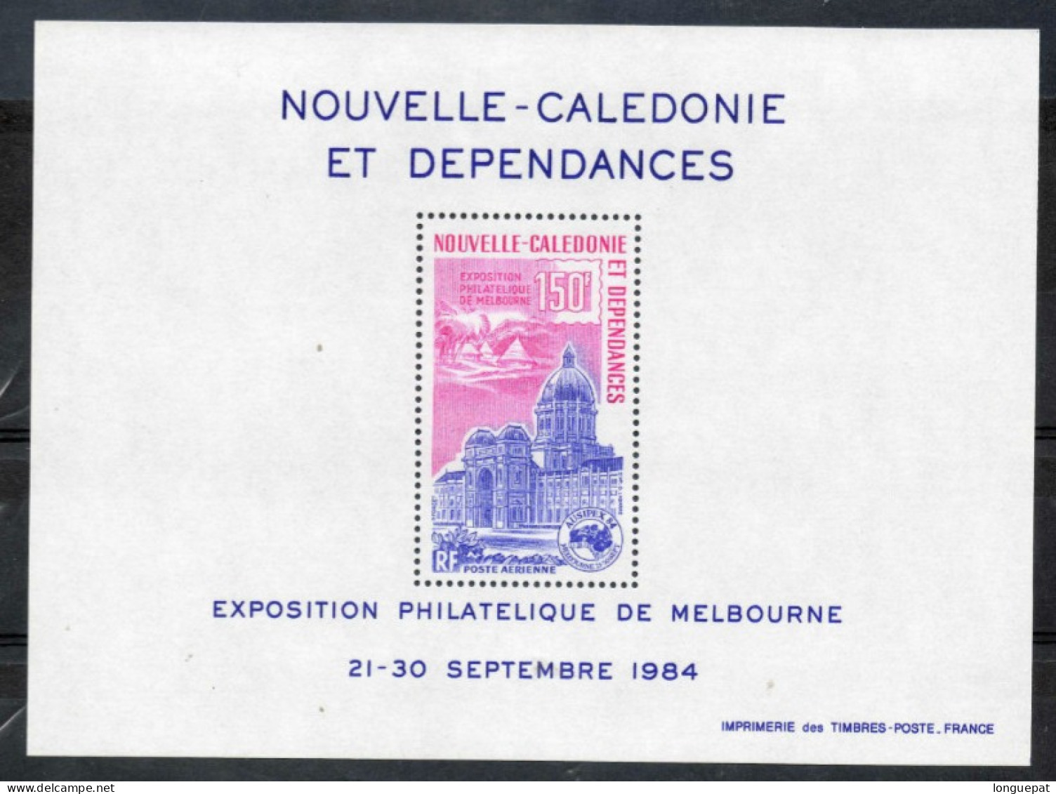 Nelle CALEDONIE :  "Ausipex 84" Exposition Philatélique à Melbourne (Palais Des Expositions à Melbourne) - Blocchi & Foglietti