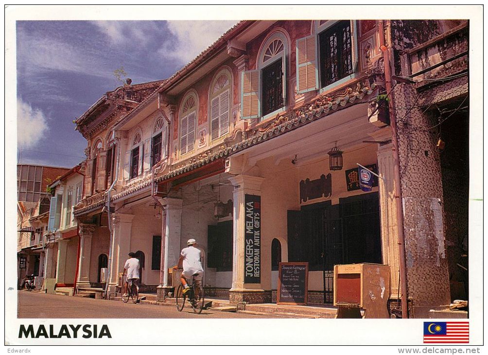 Jonker Street, Meleka, Malaysia Postcard Used Posted To UK 2010 Stamp - Malaysia