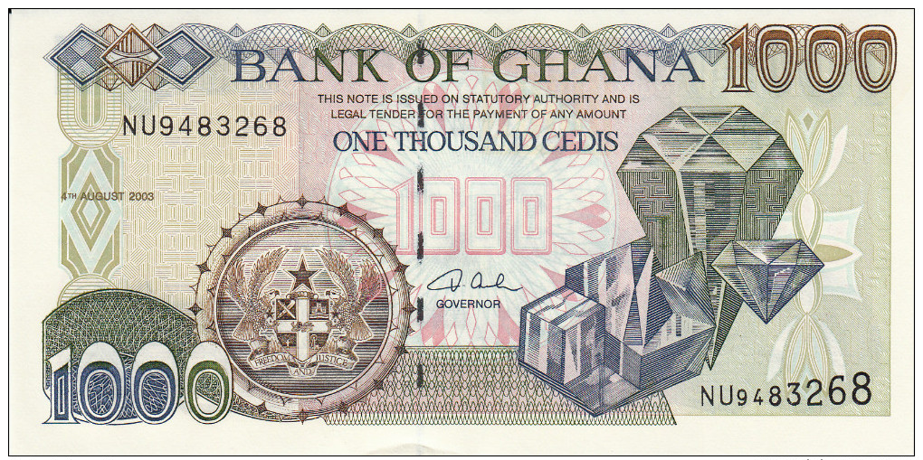 GHANA 1000 Cedis 2003 UNC P32d - Ghana