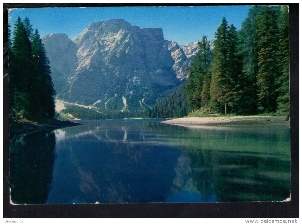 L2085 Timbro A Targa Turistico:  Hotel Lago Di Braies ( Bolzano ) Su Cartolina Omonima - Settore Alberghiero & Ristorazione