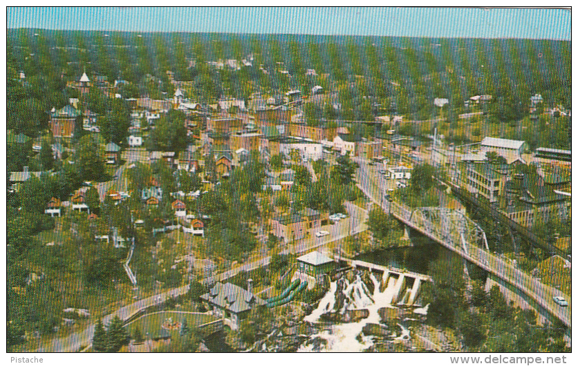 Aerial View Of Bracebridge - Muskoka River - Ontario Canada - Stamp & Postmark 1980 - 2 Scans - Muskoka