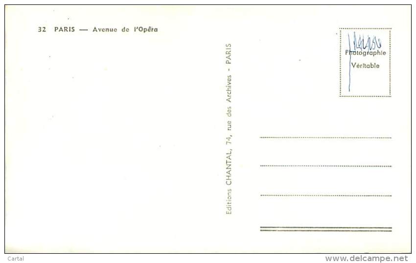 75 - PARIS - Avenue De L'Opéra - Public Transport (surface)