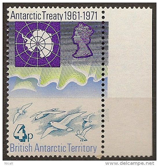 BRITISH ANTARCTIC 1971 4p Petrel SG 39 UNHM #BS11+ - Neufs