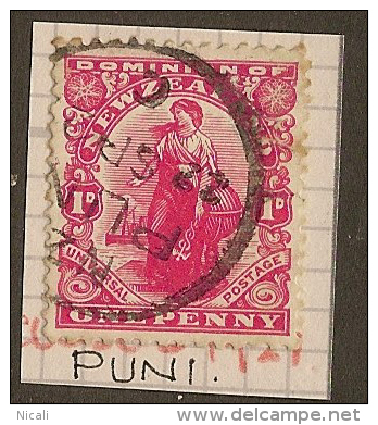 NZ Postmarks 192_ PUNI A Type #BG43 - Variedades Y Curiosidades