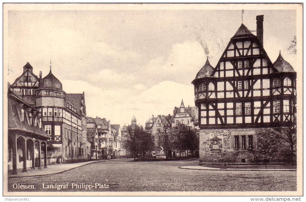 Alte AK  GIESSEN / H. - Landgraf Philipp Platz - 1944 - Giessen