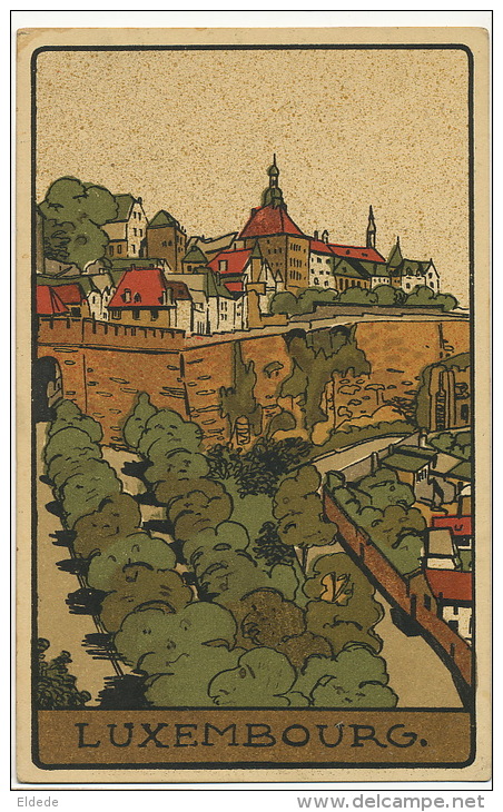 Luxembourg Litho Siegfried Backer Cassel No 5021 - Luxembourg - Ville