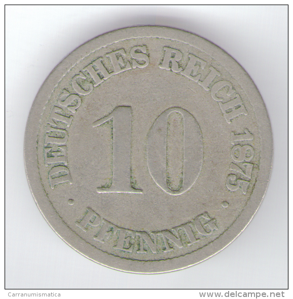 GERMANIA 10 PFENNIG 1875 IMPERO TEDESCO - 10 Pfennig