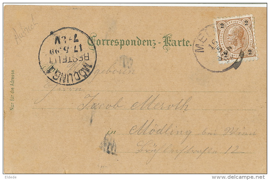 Gruss Aus Melk  P. Used 1899 Edit  Litho Karl Schwidernoch - Melk