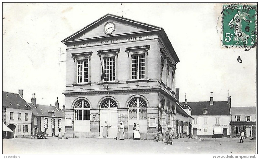 CARTE POSTALE ORIGINALE ANCIENNE : NOAILLES ; HOTEL DE VILLE ; OISE (60) - Noailles