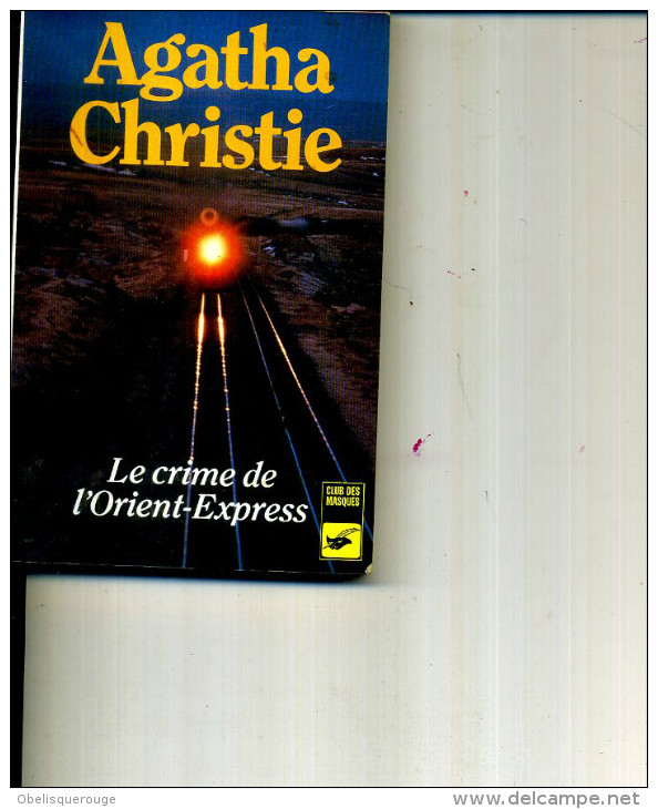 POCHE  AGATHA CHRISTIE LE CRIME DE L ORIENT EXPRESS 1984 260 PAGES - Le Masque