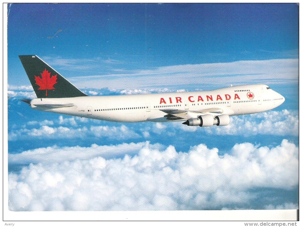 Air Canada Boeing 747 - 100  7" X 5"  17.5 Cm X 12.5 Cm - 1946-....: Moderne