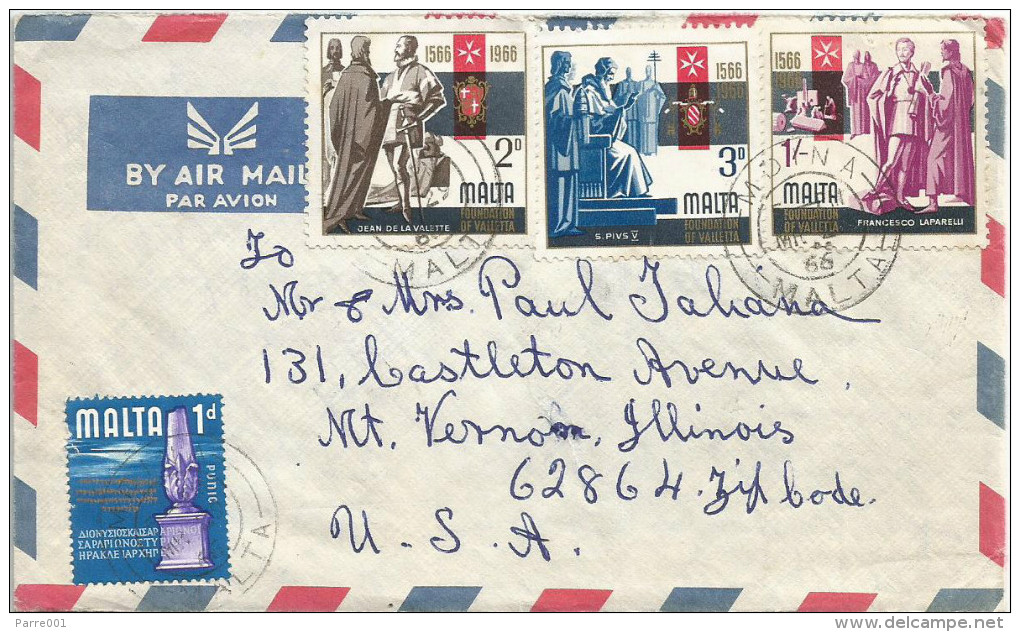 Malta 1966 Mdina Foundation Of Valletta Cover - Malte