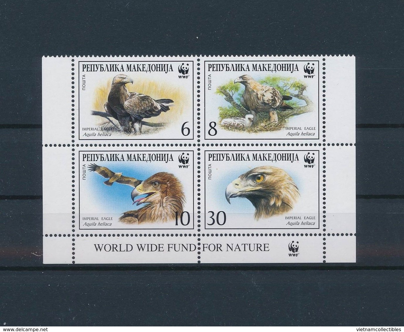 (WWF-285) W.W.F. Macedonia Imperial Eagle / Bird MNH Perf Stamps 2001 - Unused Stamps