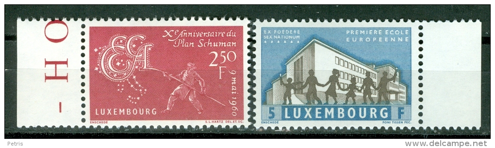 Luxemburg 1960 European Steel And School MNH** - Lot. 2519 - Neufs