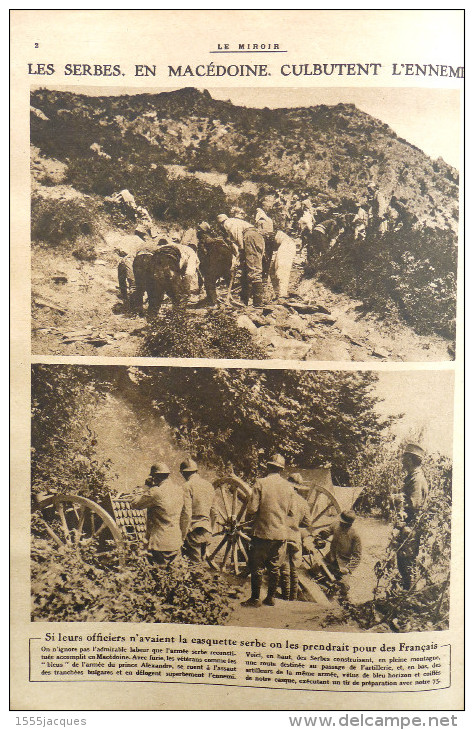 LE MIROIR N° 149 / 01-10-1916 MACÉDOINE CHAMPAGNE SOMME ARGONNE JAPON POZIÈRES JELLICOE SERBIE ATHÈNES VARDAR - Guerre 1914-18
