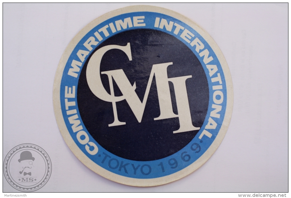 Rare Comite Maritime International Tokyo 1969 - Original Boat Luggage Label - Sticker - Sonstige & Ohne Zuordnung