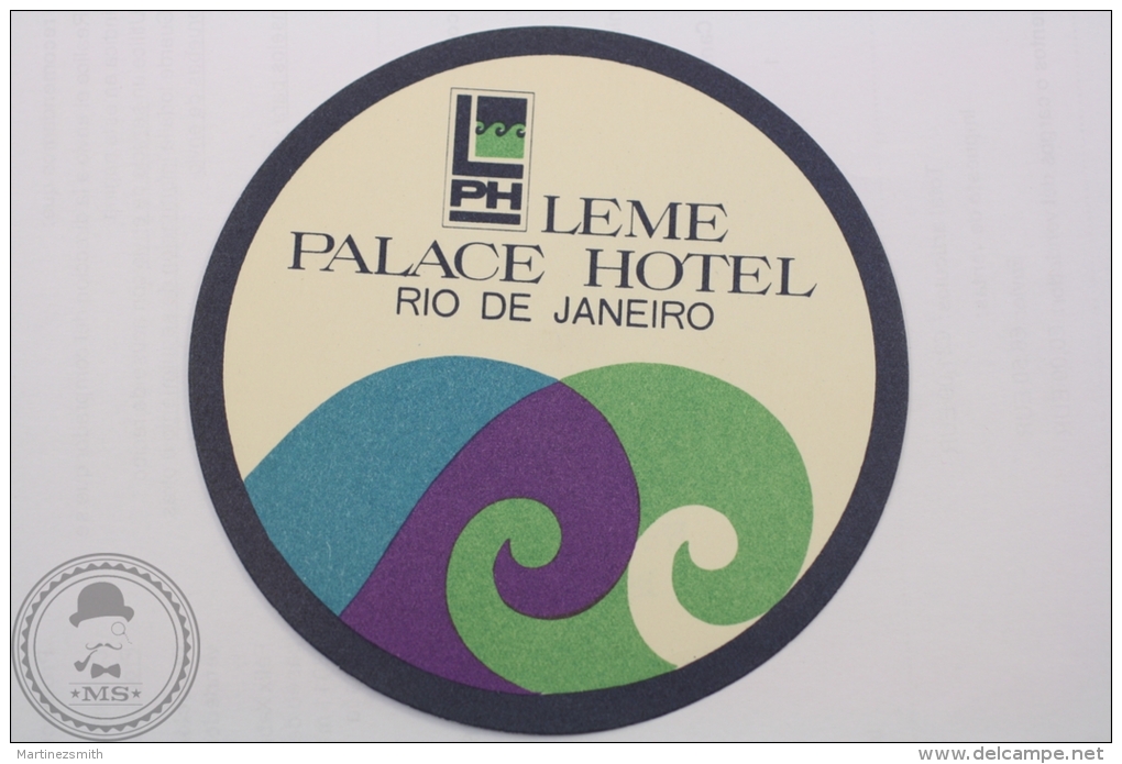 Leme Palace Hotel, Rio De Janeiro - Brasil - Original Hotel Luggage Label - Sticker - Etiquettes D'hotels