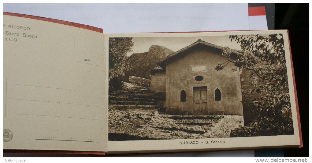 ITALIA - SUBIACO COLLEZIONE 22 CARTOLINE BIANCO E NERO 1940 SACRO SPECO - Eglises