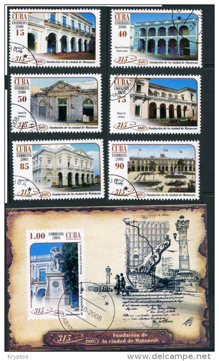 Cuba 2008 - Mantanzas Foundation (Complete Set + 1 Block) - Usados
